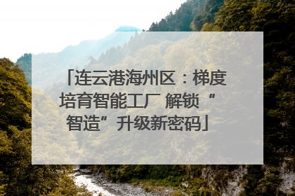连云港海州区：梯度培育智能工厂 解锁“智造”升级新密码