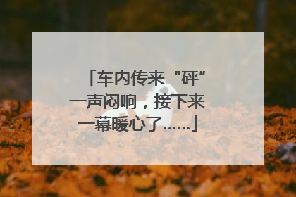 车内传来“砰”一声闷响，接下来一幕暖心了……