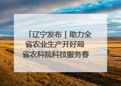 辽宁发布｜助力全省农业生产开好局 省农科院科技服务春耕备耕成效显著