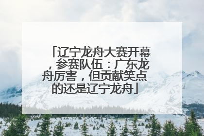 辽宁龙舟大赛开幕，参赛队伍：广东龙舟厉害，但贡献笑点的还是辽宁龙舟