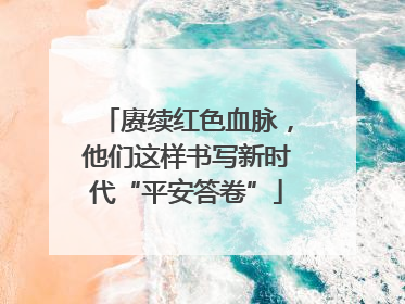 赓续红色血脉，他们这样书写新时代“平安答卷”