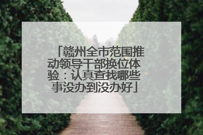 赣州全市范围推动领导干部换位体验：认真查找哪些事没办到没办好