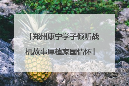 郑州康宁学子倾听战机故事厚植家国情怀