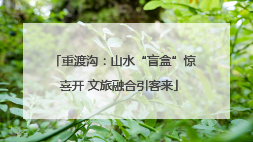 重渡沟：山水“盲盒”惊喜开 文旅融合引客来