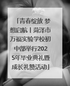 青春绽放 梦想启航丨菏泽市万福实验学校初中部举行2025年毕业典礼暨成长礼赞活动