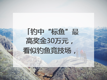 钓中“标鱼”最高奖金30万元，看似钓鱼竞技场，实则以高额“回报”作“饵”……｜今晚九点半