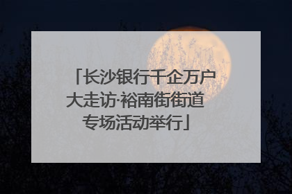 长沙银行千企万户大走访·裕南街街道专场活动举行