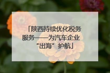 陕西持续优化税务服务——为汽车企业“出海”护航