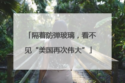 隔着防弹玻璃，看不见“美国再次伟大”