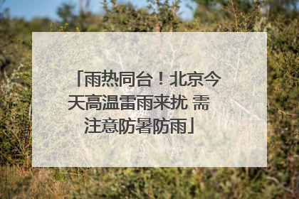 雨热同台！北京今天高温雷雨来扰 需注意防暑防雨