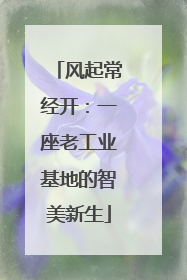 风起常经开：一座老工业基地的智美新生
