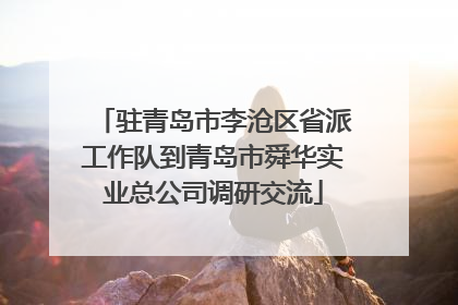 驻青岛市李沧区省派工作队到青岛市舜华实业总公司调研交流