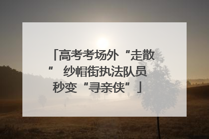高考考场外“走散” 纱帽街执法队员秒变“寻亲侠”