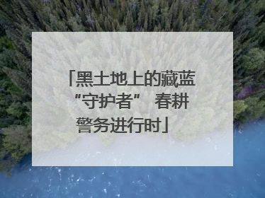 黑土地上的藏蓝“守护者” 春耕警务进行时