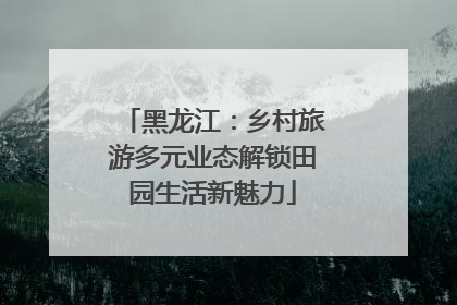 黑龙江：乡村旅游多元业态解锁田园生活新魅力
