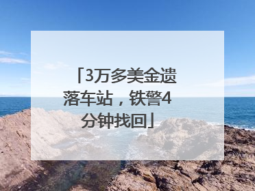 3万多美金遗落车站，铁警4分钟找回