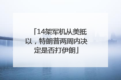 14架军机从美抵以，特朗普两周内决定是否打伊朗