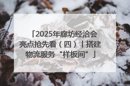 2025年廊坊经洽会亮点抢先看（四）丨搭建物流服务“样板间”