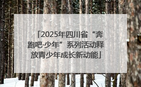 2025年四川省“奔跑吧·少年”系列活动释放青少年成长新动能
