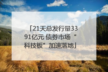 21天总发行量3391亿元 债券市场“科技板”加速落地