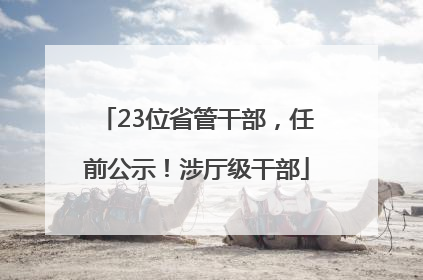 23位省管干部，任前公示！涉厅级干部