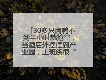 30多只卤鸭不到半小时就抢空，当酒店外摆摆到产业园，上班族很“买账”