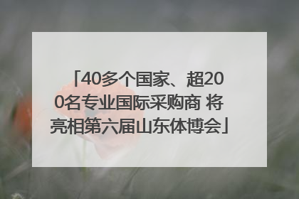 40多个国家、超200名专业国际采购商 将亮相第六届山东体博会