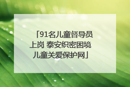 91名儿童督导员上岗 泰安织密困境儿童关爱保护网