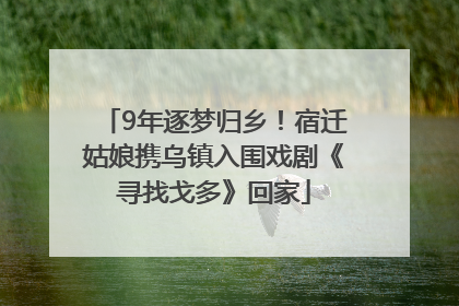 9年逐梦归乡！宿迁姑娘携乌镇入围戏剧《寻找戈多》回家